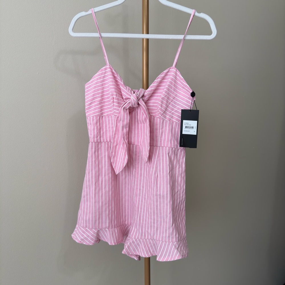 The Fifth Label NWT pink stripe romper, XS
